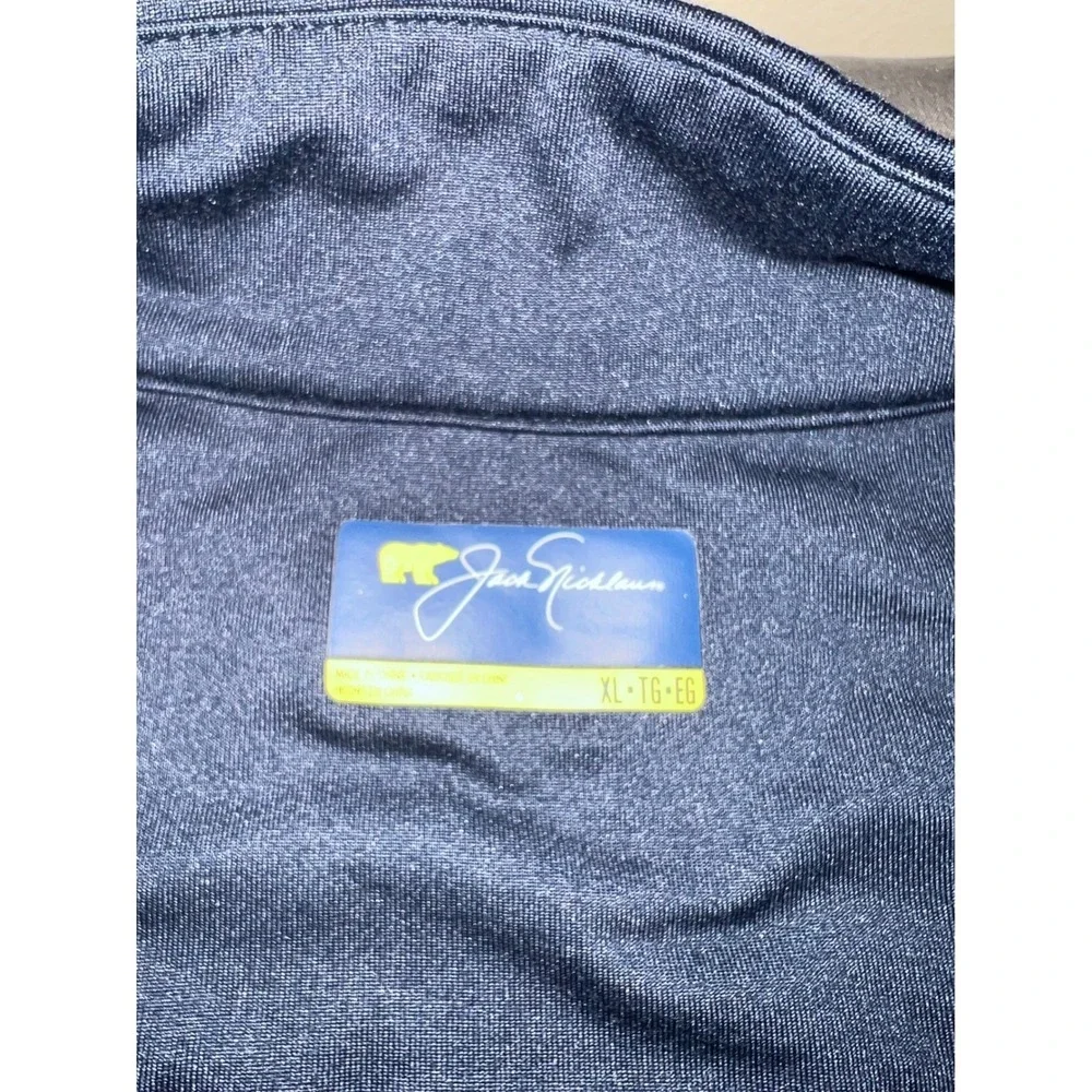 Jack Nicklaus Mens XL Navy Blue Golden Bear Performance Golf Quarter Zip